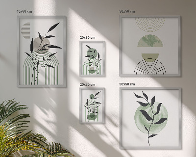 Pared galería de arte Gráficos de plantas con estilo