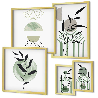 Pared galería de arte Gráficos de plantas con estilo