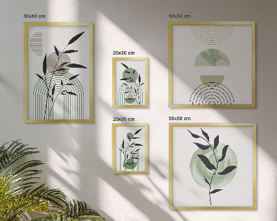 Pared galería de arte Gráficos de plantas con estilo