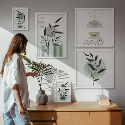 Pared galería de arte Gráficos de plantas con estilo