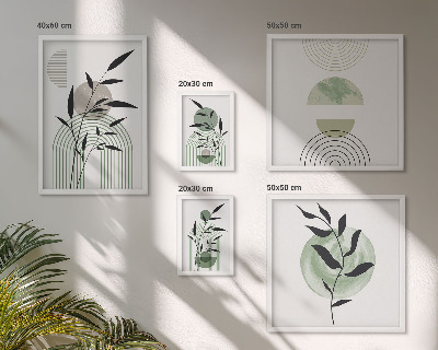 Pared galería de arte Gráficos de plantas con estilo