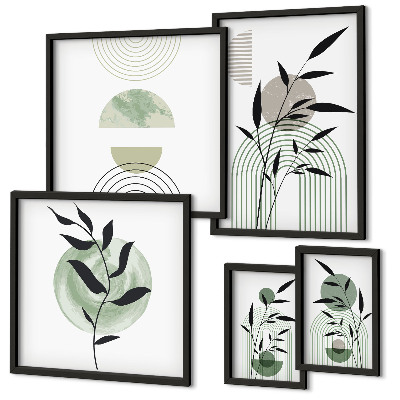 Pared galería de arte Gráficos de plantas con estilo