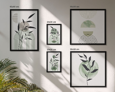 Pared galería de arte Gráficos de plantas con estilo