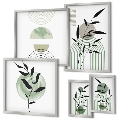 Pared galería de arte Gráficos de plantas con estilo