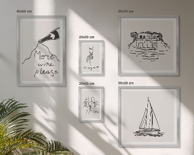 Conjunto de cuadros decorativos Elegantes gráficos de vino para relajarse