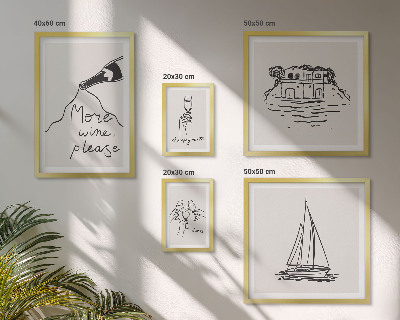 Conjunto de cuadros decorativos Elegantes gráficos de vino para relajarse