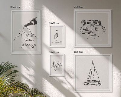 Conjunto de cuadros decorativos Elegantes gráficos de vino para relajarse