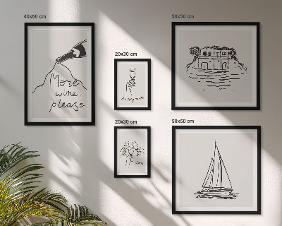 Conjunto de cuadros decorativos Elegantes gráficos de vino para relajarse