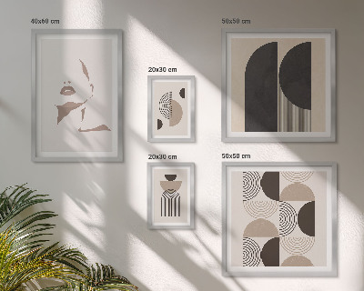 Conjunto de cuadros decorativos Retratos geométricos con estilo
