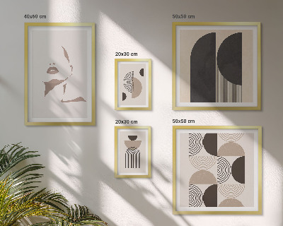 Conjunto de cuadros decorativos Retratos geométricos con estilo