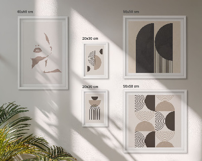 Conjunto de cuadros decorativos Retratos geométricos con estilo