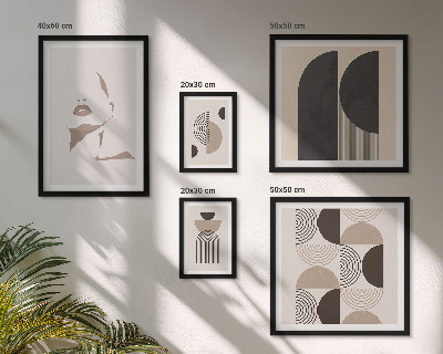 Conjunto de cuadros decorativos Retratos geométricos con estilo