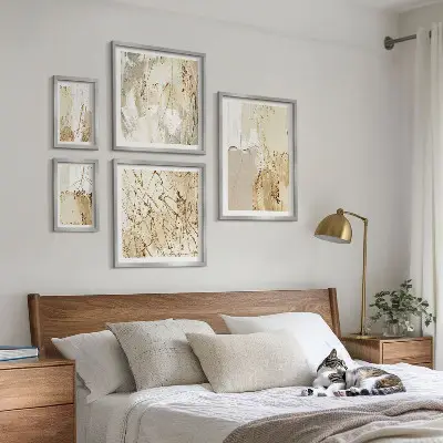 Cuadro para pared galería de arte con texturas modernas abstractas