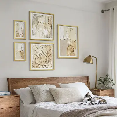 Cuadro para pared galería de arte con texturas modernas abstractas