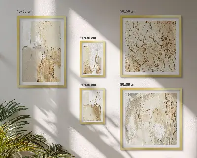 Cuadro para pared galería de arte con texturas modernas abstractas