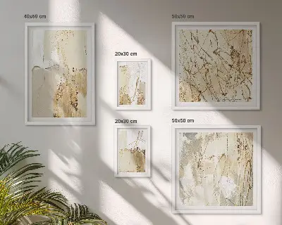 Cuadro para pared galería de arte con texturas modernas abstractas
