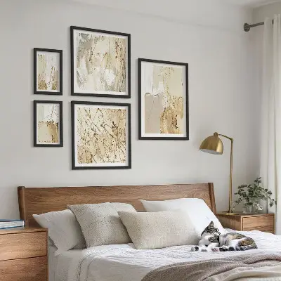 Cuadro para pared galería de arte con texturas modernas abstractas