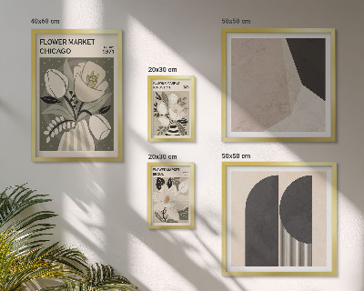 Set de 5 cuadros para salón Elegantes arreglos florales