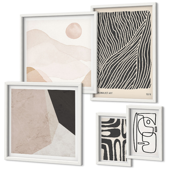 Pared galería de arte Patrones abstractos minimalistas de la tierra