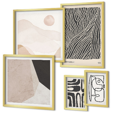 Pared galería de arte Patrones abstractos minimalistas de la tierra