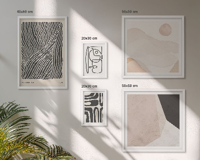 Pared galería de arte Patrones abstractos minimalistas de la tierra