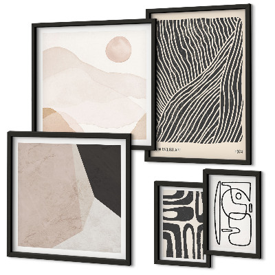 Pared galería de arte Patrones abstractos minimalistas de la tierra