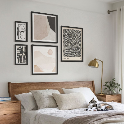 Pared galería de arte Patrones abstractos minimalistas de la tierra
