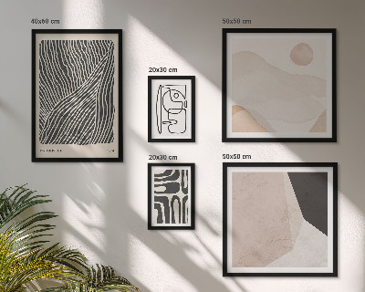 Pared galería de arte Patrones abstractos minimalistas de la tierra