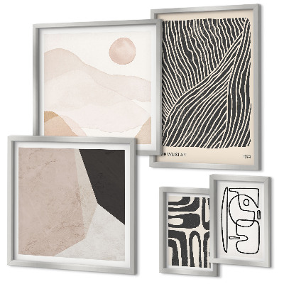 Pared galería de arte Patrones abstractos minimalistas de la tierra