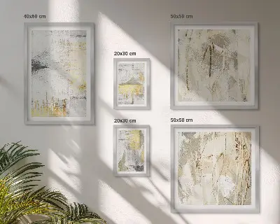 Set de 5 cuadros decorativos para salón con motivos de patrones abstractos elegantes