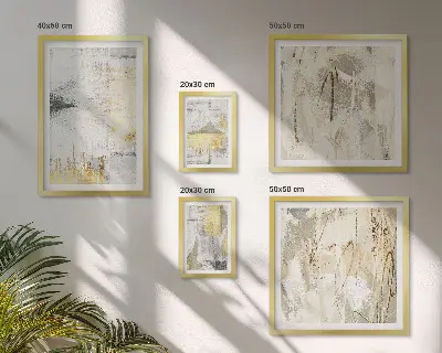 Set de 5 cuadros decorativos para salón con motivos de patrones abstractos elegantes