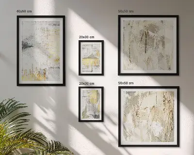 Set de 5 cuadros decorativos para salón con motivos de patrones abstractos elegantes