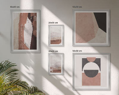 Pared galería de arte composiciones abstractas de la tierra