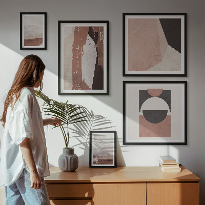Pared galería de arte composiciones abstractas de la tierra
