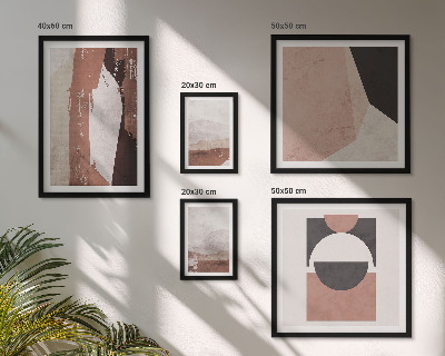 Pared galería de arte composiciones abstractas de la tierra