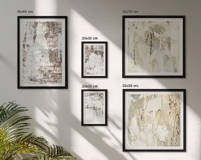 Conjunto de cuadros decorativos con composiciones abstractas neutras