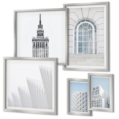 Set de 5 cuadros para salón Arquitectura moderna minimalista
