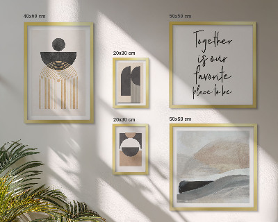 Set de 5 cuadros para salón Formas abstractas de la naturaleza