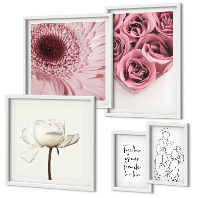 Pared galería de arte Inspiraciones bohemias florales