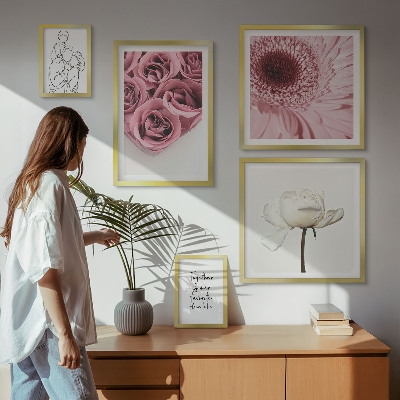 Pared galería de arte Inspiraciones bohemias florales