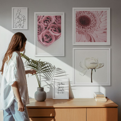 Pared galería de arte Inspiraciones bohemias florales