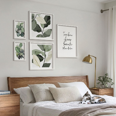 Set de 5 cuadros para salón Inspiraciones modernas para plantas