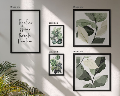 Set de 5 cuadros para salón Inspiraciones modernas para plantas