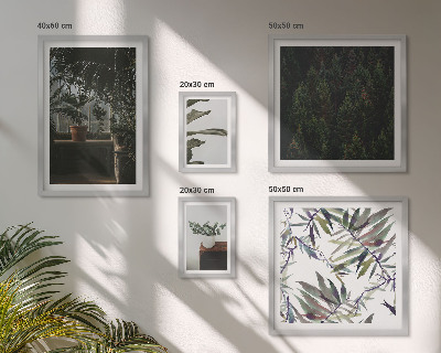 Pared galería de arte motivos vegetales de oasis verde