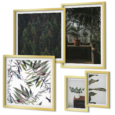 Pared galería de arte motivos vegetales de oasis verde