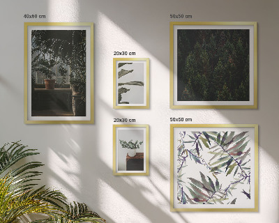 Pared galería de arte motivos vegetales de oasis verde