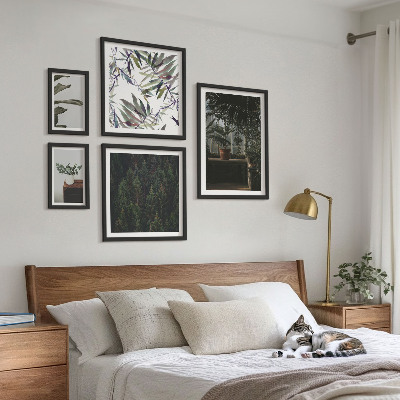 Pared galería de arte motivos vegetales de oasis verde