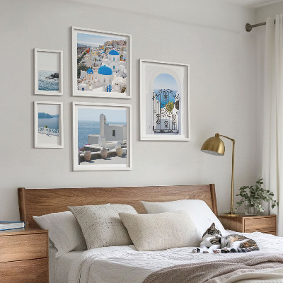 Conjunto de cuadros decorativos Vistas de la Grecia mediterránea
