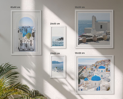 Conjunto de cuadros decorativos Vistas de la Grecia mediterránea