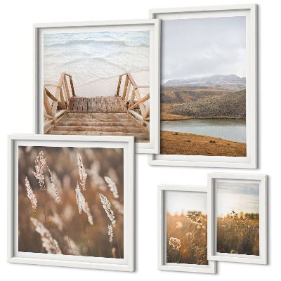 Pared galería de arte Paisajes naturales del campo del lago